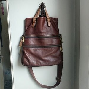 Large heavy duty Fossil crossbody messenger bag